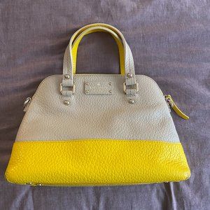 KATE SPADE - Perfect Condition Yellow & Cream Leather Handbag!